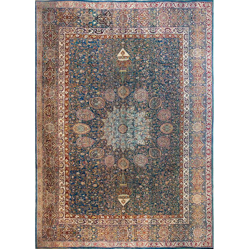 Magnifique tapis antique d'Agra Gonad