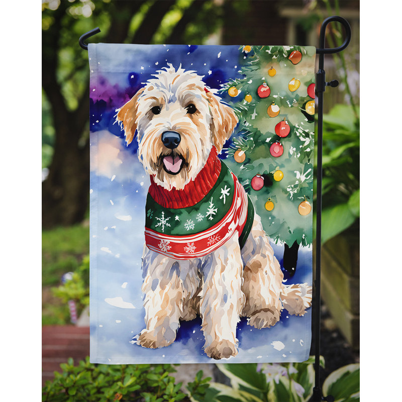 Polyester double face Noël, H 15,5 po x l 11,25 po