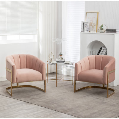 Romy 30" W Tufted Upholstered Barrel Chair by Willa Arlo Interiors