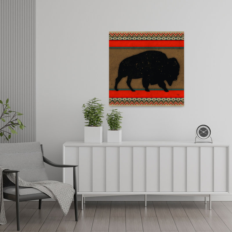 Art contemporain Buffalo Out West, H 24 po x l 24 po