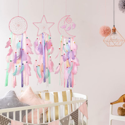 3-piece Dream Catcher Wall Decor Pastel Color
