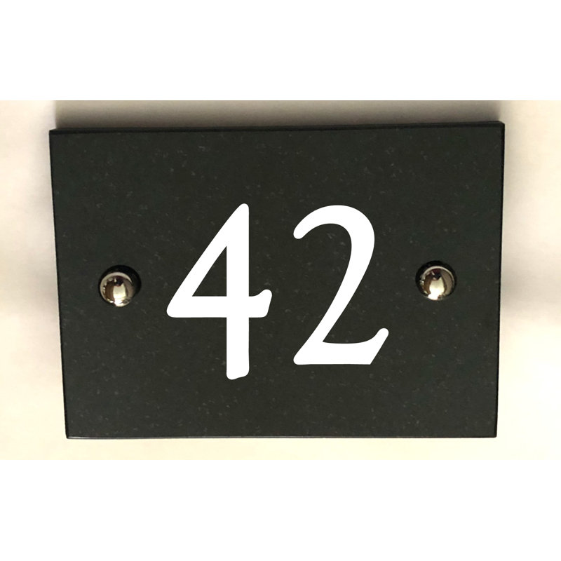 Brumby 10cm H Reflective Stone House Number, 42
