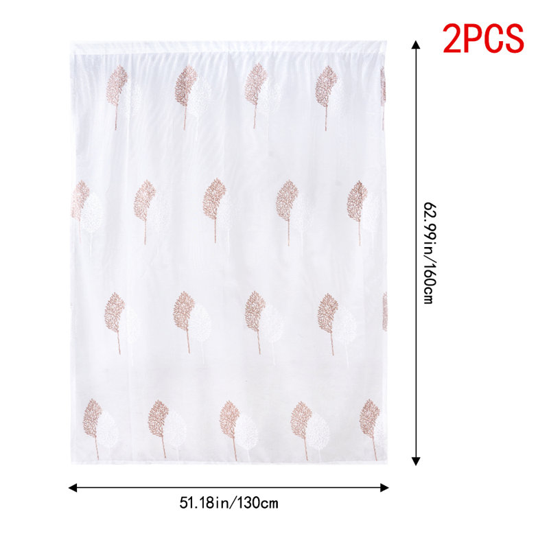 Semi Sheer Curtain Pair, 130cm Width x 160cm Drop