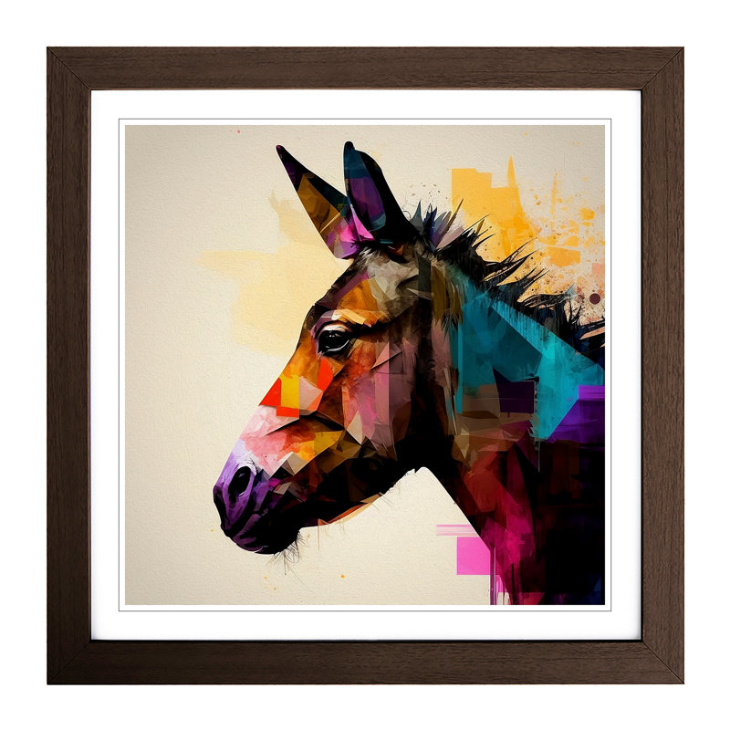 Single Picture Frame Print on Wood, Walnut