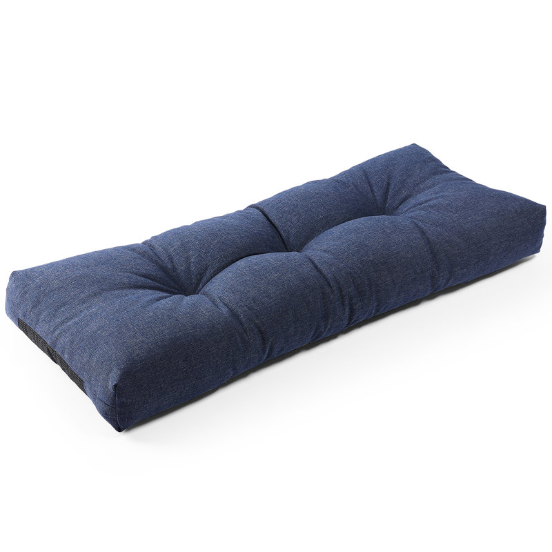 Coussin de banc en mousse viscoélastique antidérapante Sunxt, Indigo, L 48 po x P 16 po