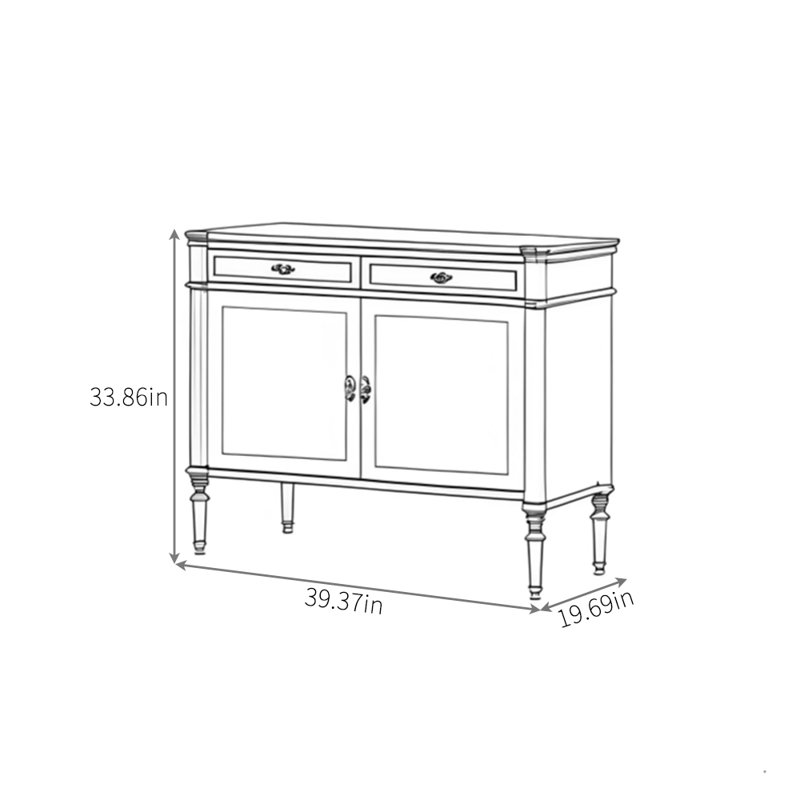 Buffet Simple Design, Noir