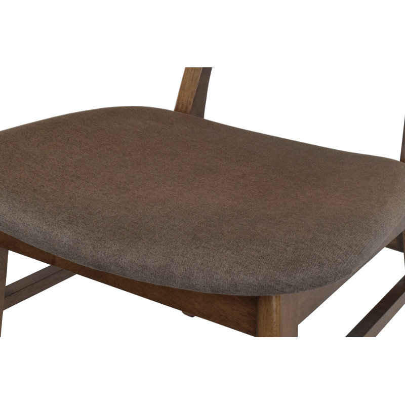 Hartzog Set of 2 Dining Chairs - Solid Wood Frame with Upholstered Fabric Seats - Open Back Kitchen & Dining Room Chairs, 2