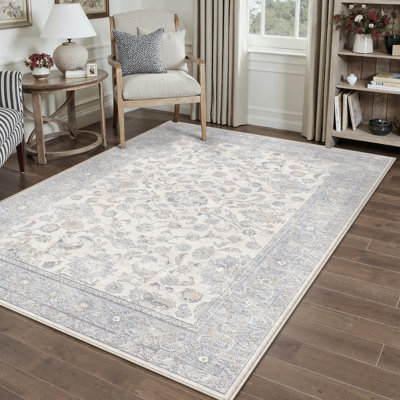 Tapis Lume Classic d'inspiration persane, bleu pâle
