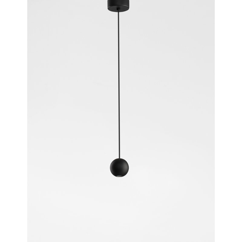 1 - Light LED Sphere Pendant, Black