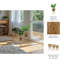 Jardinières en bois de bambou Corette tissées à la main sur des pieds de trépied (ensemble de 3)-557313375