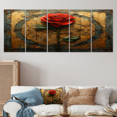 Godarville - Rose Wall Art 5 Piece