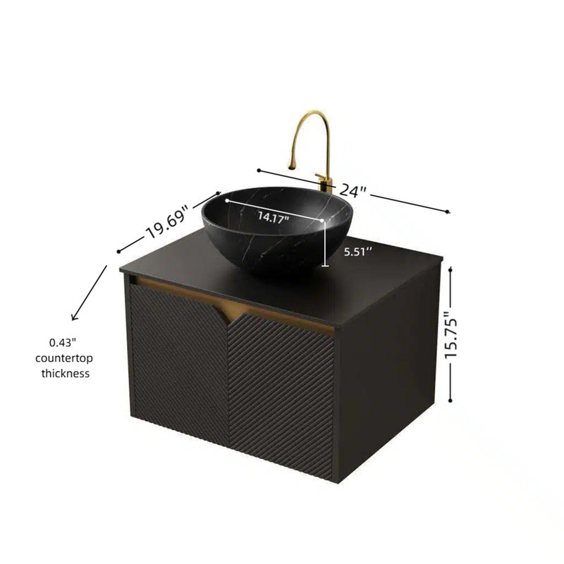 Meuble-lavabo de salle de bain 24 po RUBEN