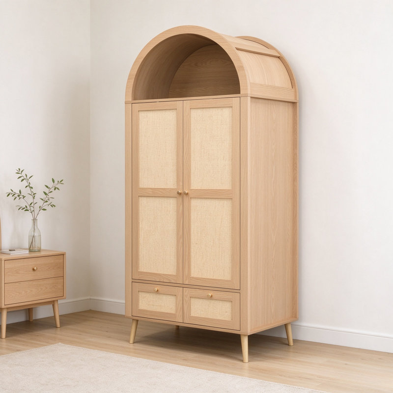 2 Door Wardrobe, Natural