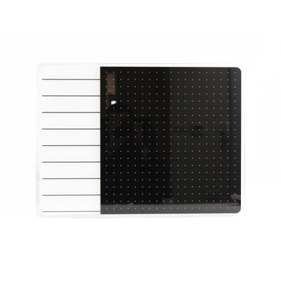 Floortex Viztex Glacier Plan & Grid Glass Dry Erase Board