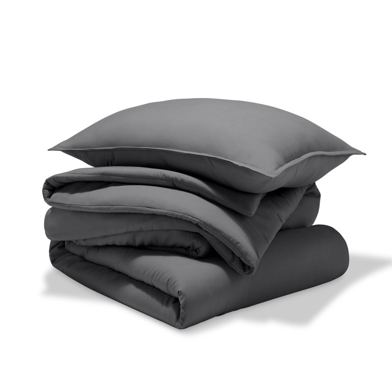 Twin/Twin XL Down Alternative Track Stitch Comforter Set, Gray
