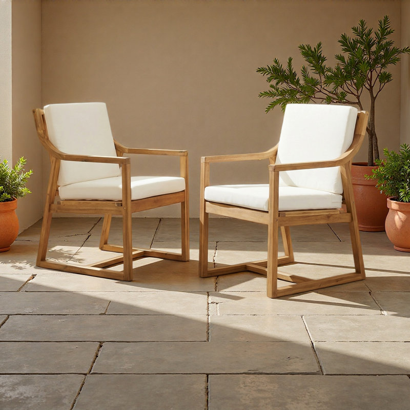 Ensemble de chaises d'extérieur pour l'extérieur, Teck