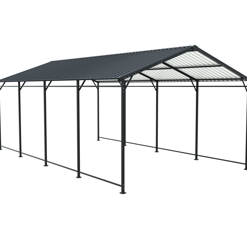 12*21 Ft, Large, Galvanized Metal Carport, Boats, Cars, Sloped Roof, Snow Shedding Rust - , Safe, Different Vehicle Sizes