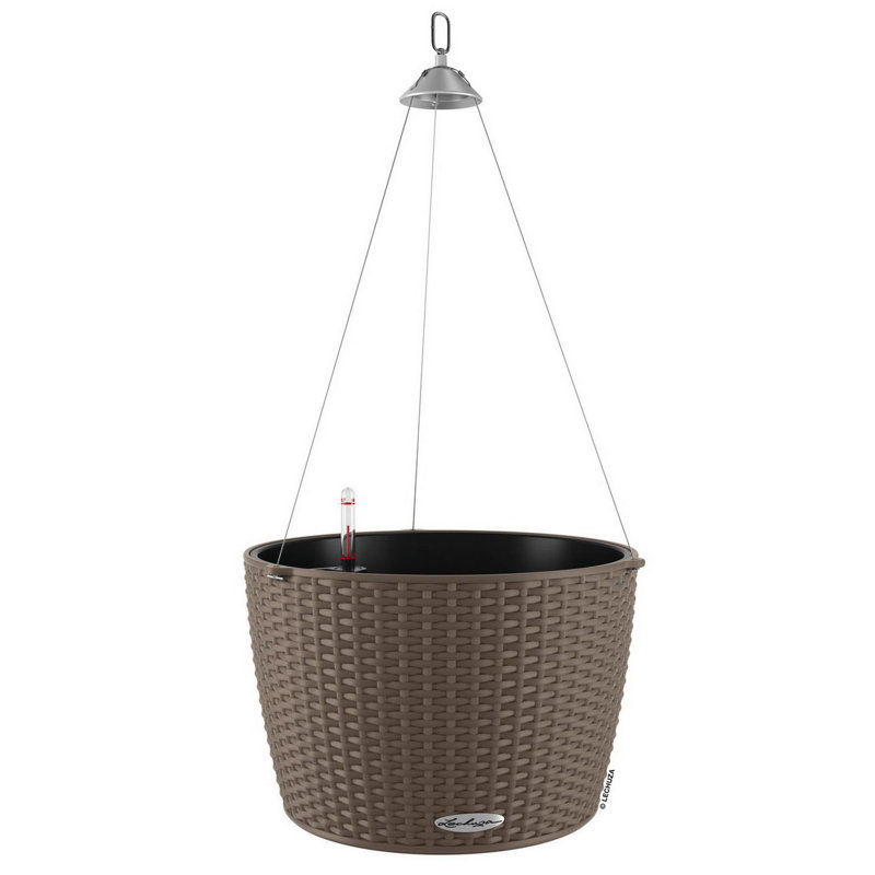 Hanging Planter, Sand Brown, 23cm H x 35cm W x 35cm D