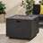 Outdoor 33" Fire Pit, 50,000 Propane, Square Shape, Tank Inside, Brushed Brown, Powder-Coated Iron, No Setup Propane , Outdoor, Iron Frame, Assembly Needed