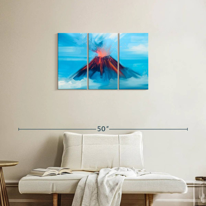 Erupting Volcano, 20" H x 33" W