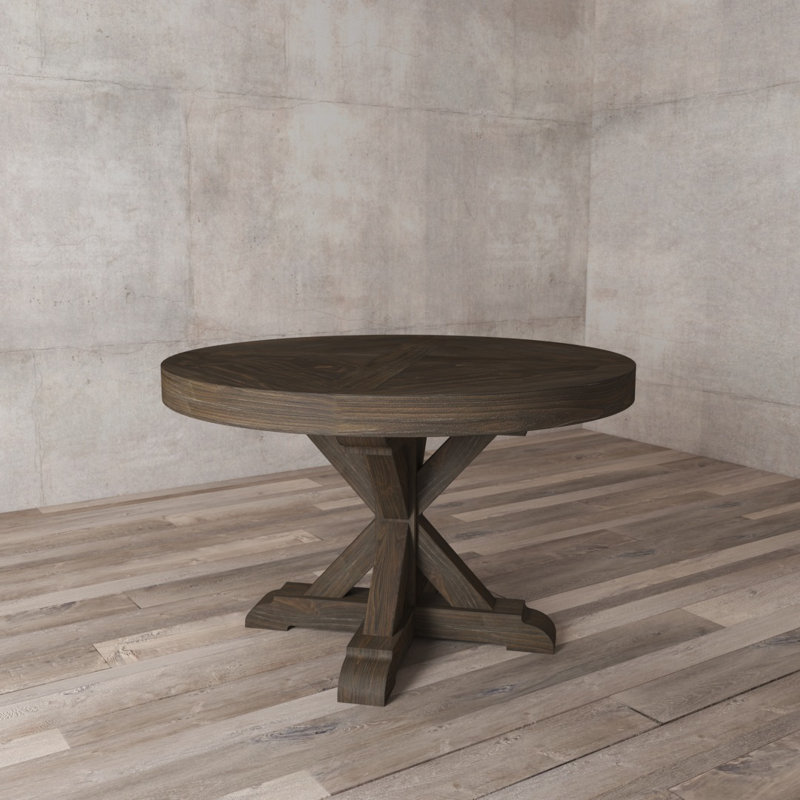 Lampert Pine Round Solid Wood Dining Table, Espresso, 30" H x 48" L x 48" W