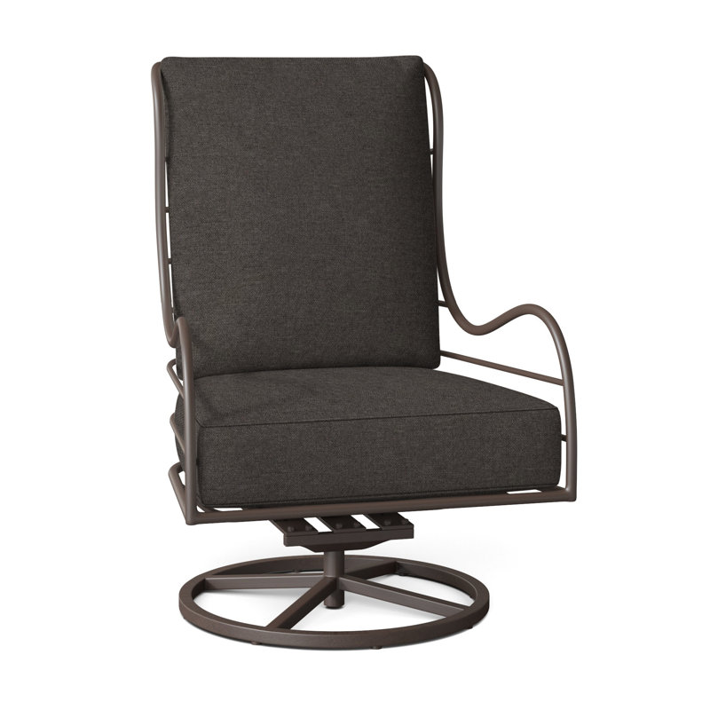 Chaise berçante pivotante en aluminium Carmel - Gris ardoise, Welt, Fossile de Vérone