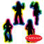 Silhouettes hippie des années 60