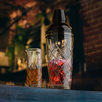 Yarai Glass Cocktail Shaker & Jigger Set 