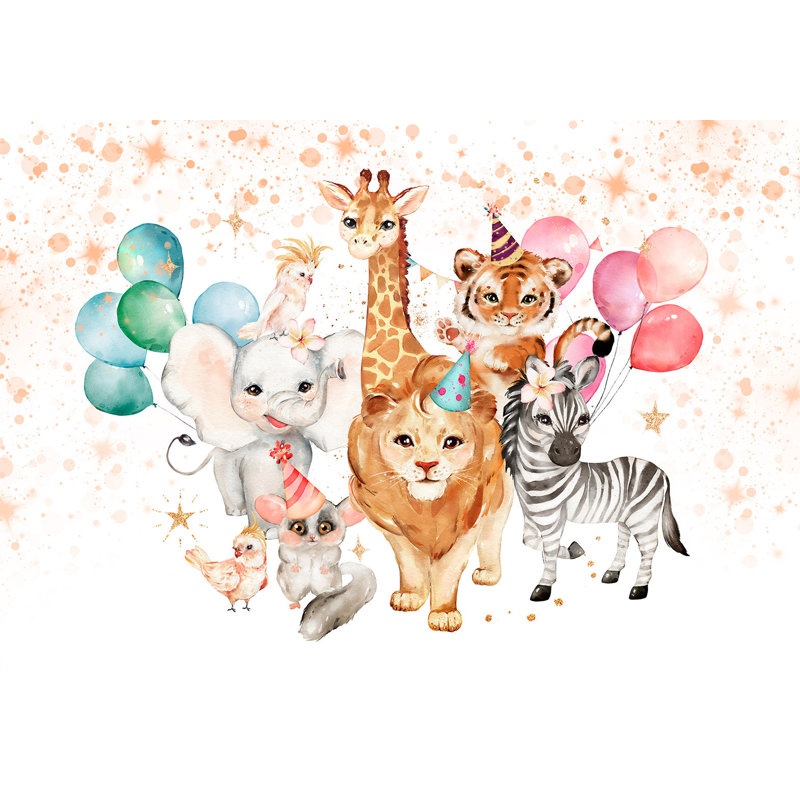 Adhésif mural pelez et collez, enfants heureux, L 115 po x L 82 po