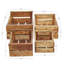 Ensemble de panier de rangement en bois brun
