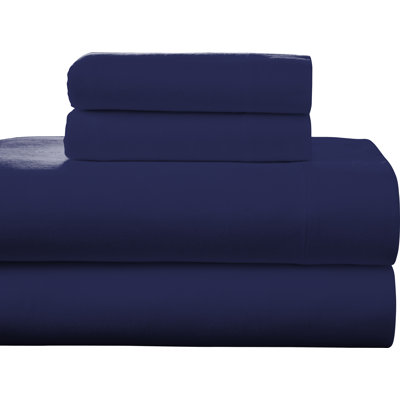 Ensemble de draps en flanelle de coton uni 175 g / m² Pointehaven 