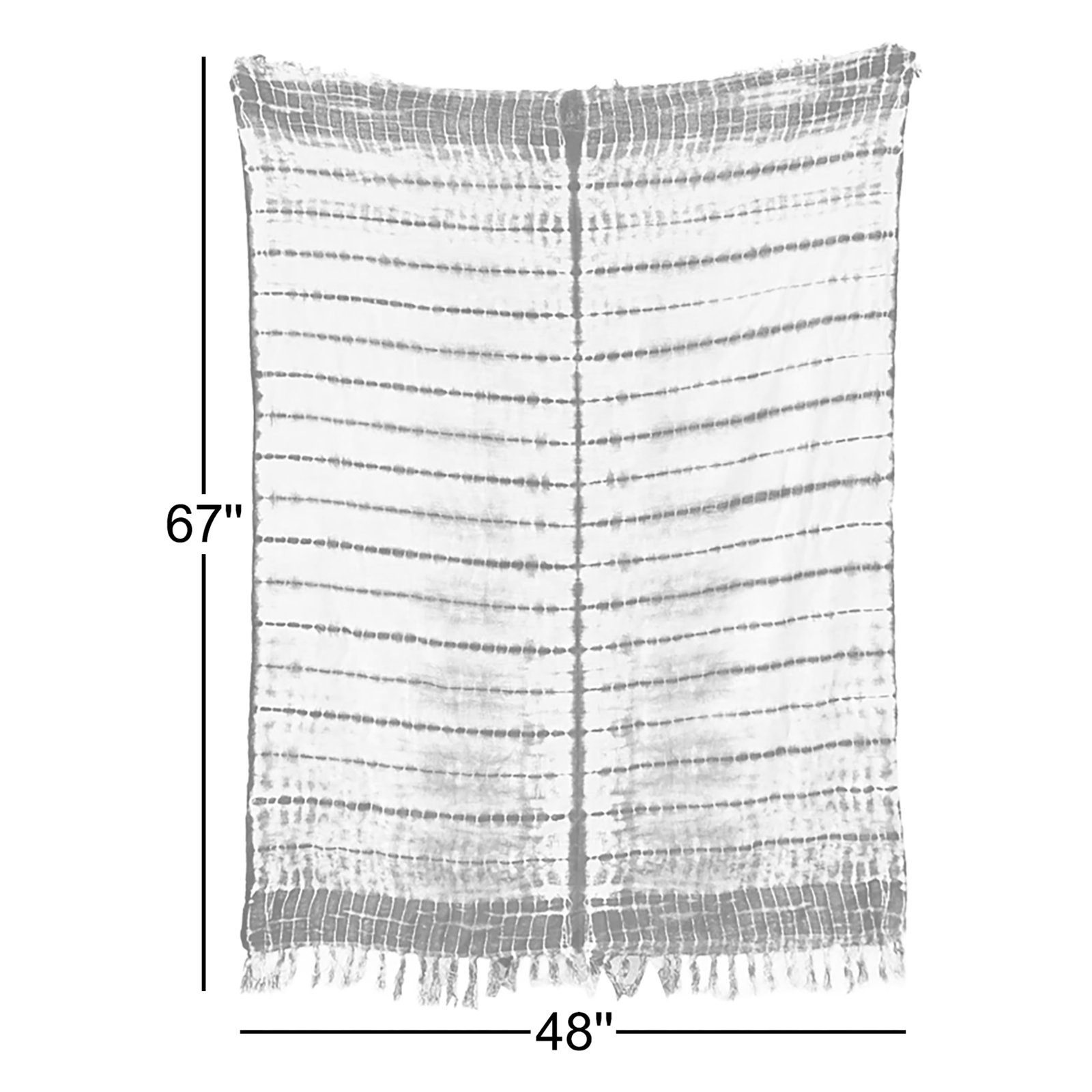 PILLOWPIA Indigo Shibori Cotton Throw Blanket
