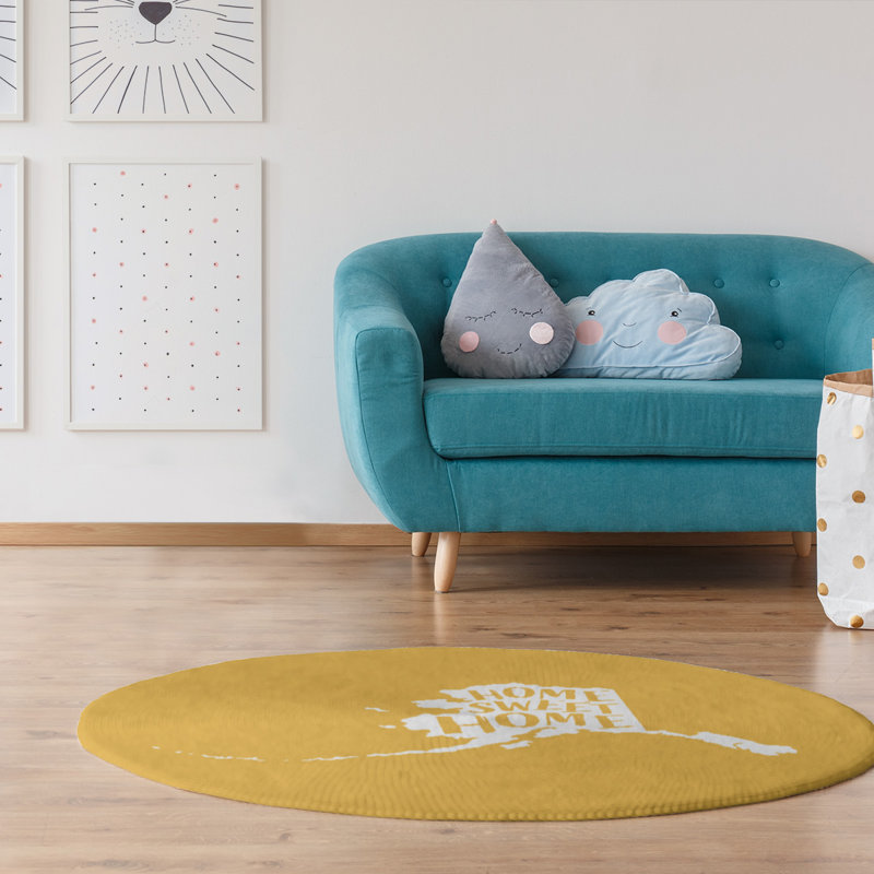 Tapis en poly-chenille alaska pour la maison, Rond 5 pi