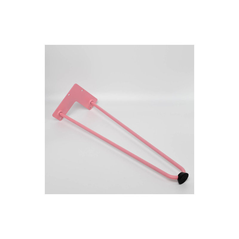 Mid Century Modern Hairpin Furniture Legs, 18" H, Blush (Pink)