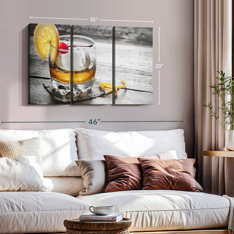 «Classic Cocktail» 3 pièces, H 20 po x l 33 po