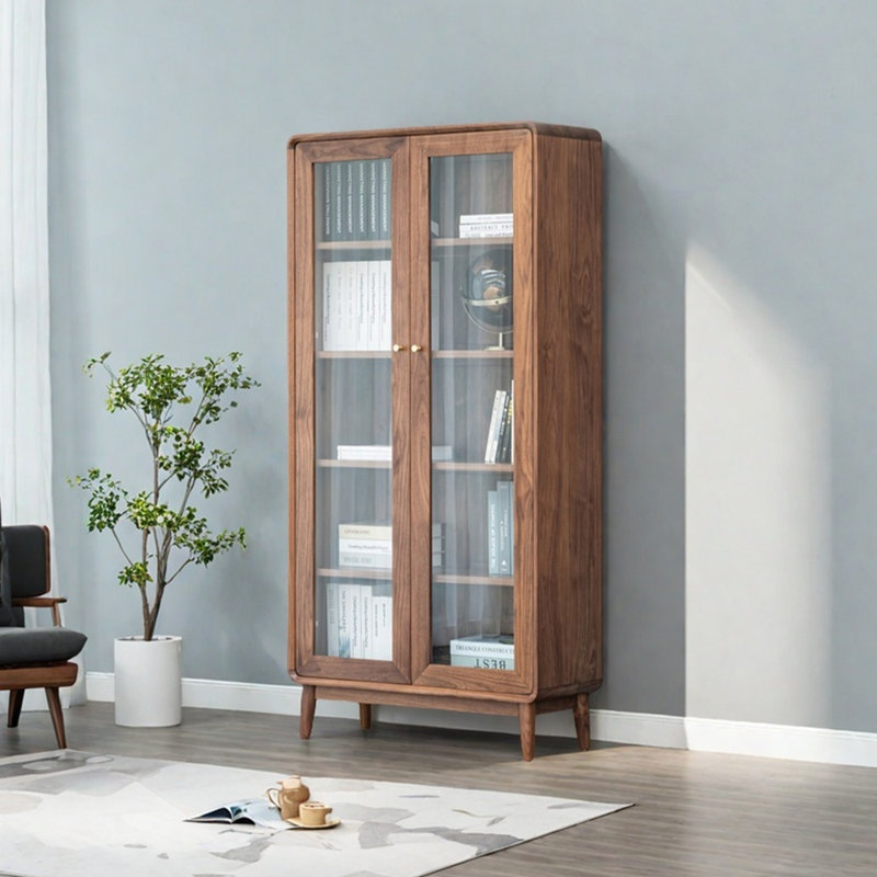 High quality walnut bookcase