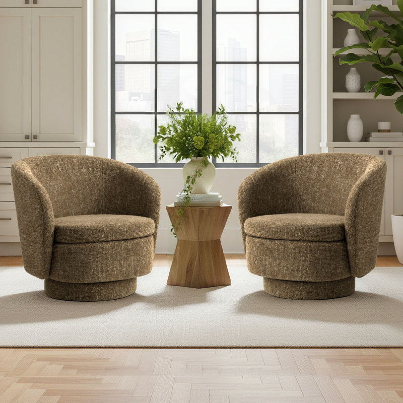 Ensemble de 2 chaises d'appoint Modern, Marron foncé