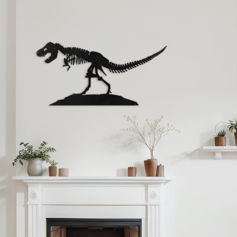 Décoration murale en métal, H 10 po x l 30 po x P 0,05 po, Noir