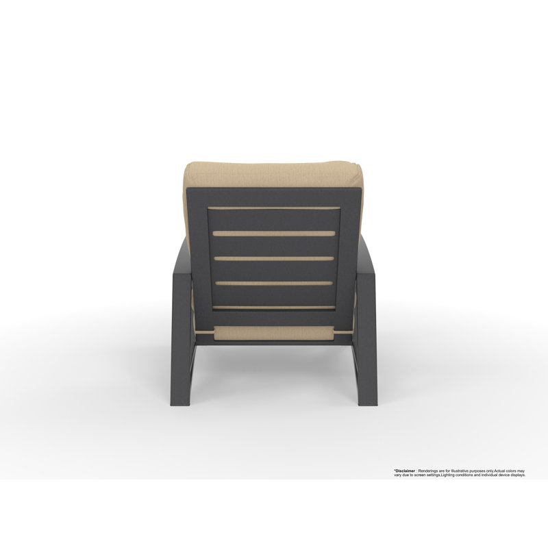 Arc Outdoor Lounge Chair, Trax Burgundy, Carbon Black