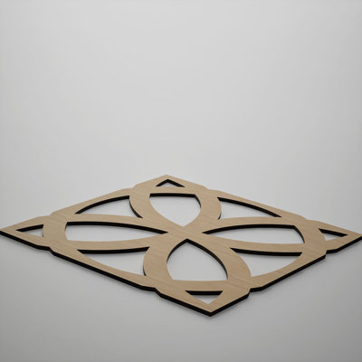 Panneaux muraux décoratifs en bois Daventry, moyen, l 15 3/8 po x H 15 3/8 po x T 3/8 po, chêne blanc