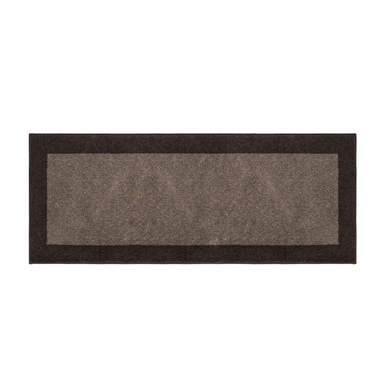 Non-Slip Geometric Doormat, Brown