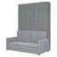 Lit escamotable double pleine grandeur avec coussin-1252596419