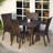 Zyus 4 - Person Wicker Patio Dining Set with Square Table