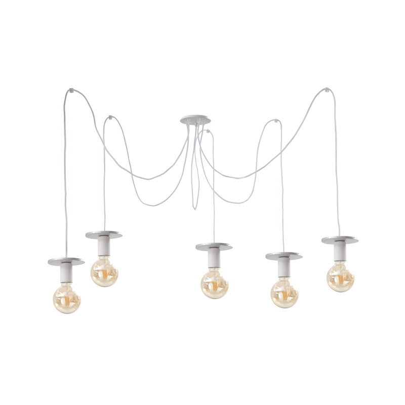 Carver 5 - Light Bulb Pendant, White