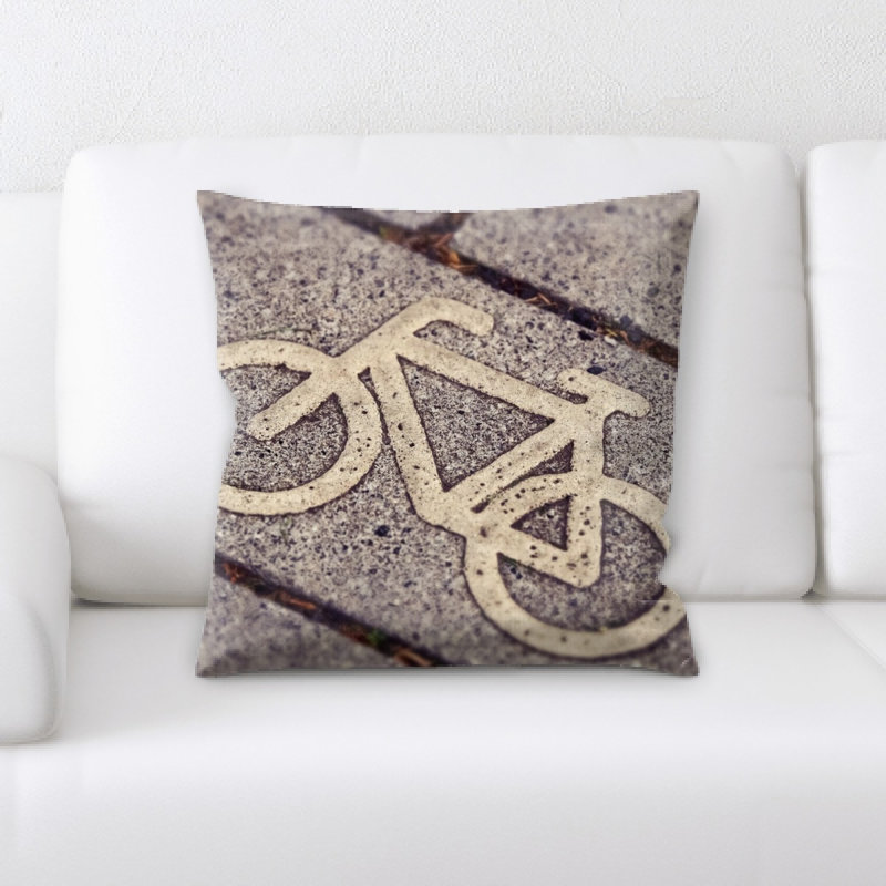 Coussin décoratif à chemin de cycle