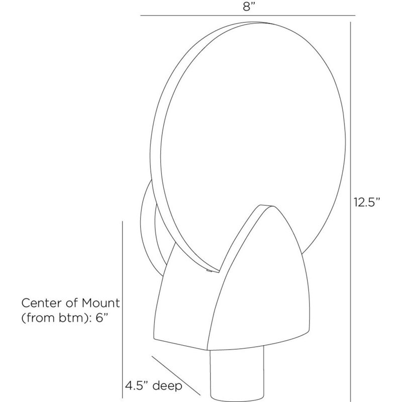 Edwin 1 - Light Flush Mounted Sconce