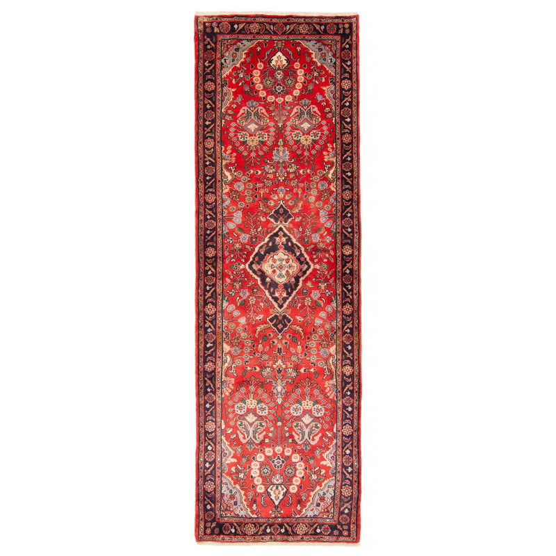 Tapis rouge anadol noué à la main de conception unique 2 pi 9 po x 9 pi 1 po