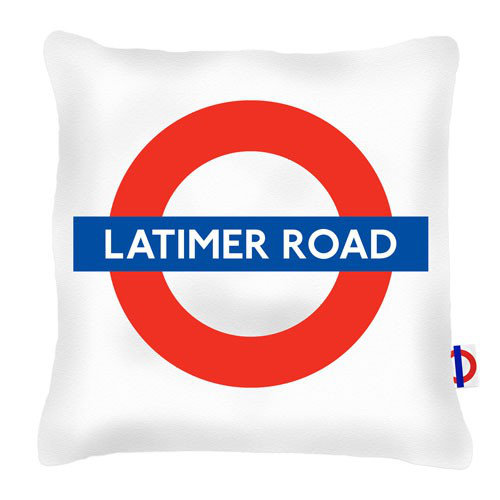 Latimer Road Tube Station London Transport Cushion