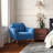 32.2" Wide Scandinavian Upholstered Solid  Wood Arm Accent Chair-124928700