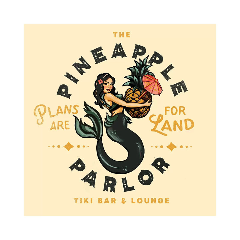 Pineapple Parlor by The Whiskey Ginger - Wrapped Canvas Painting, 30.48cm H x 30.48cm W x 1.91cm D